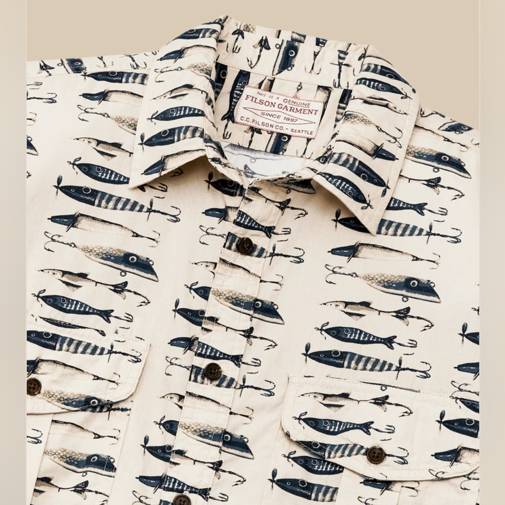 Filson Washed Short Sleeve Feather Cloth Shirt